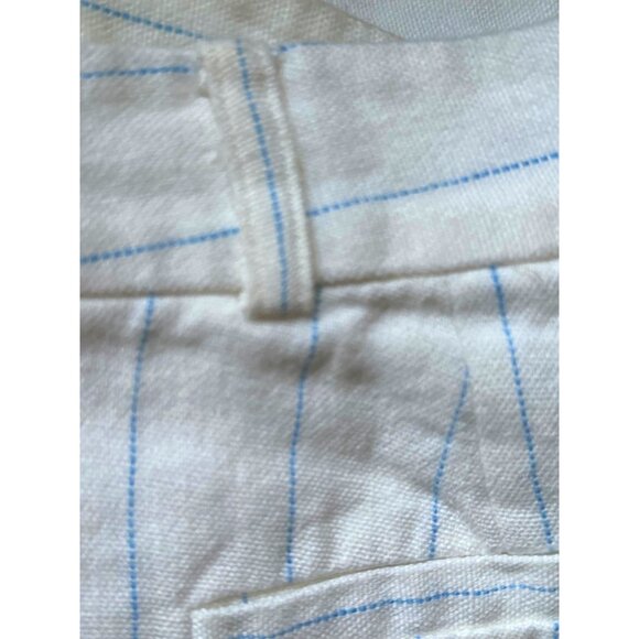 Lauren Ralph Lauren Womens White & Blue Striped Linen  Wide-Leg Pants - Picture 5 of 16